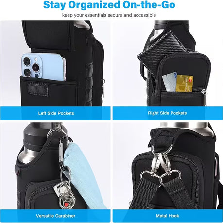 Portable Magnetic Gym Fitness Bag - For Water Bottle, Phone, Keys