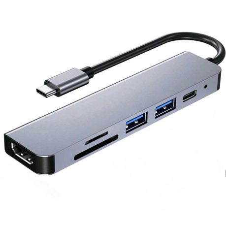 Universal Connect USB Hub: 6-in-1 Type C to Multiport Adapter