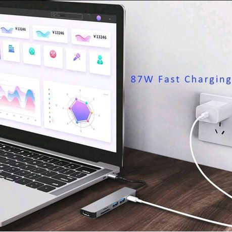 Universal Connect USB Hub: 6-in-1 Type C to Multiport Adapter