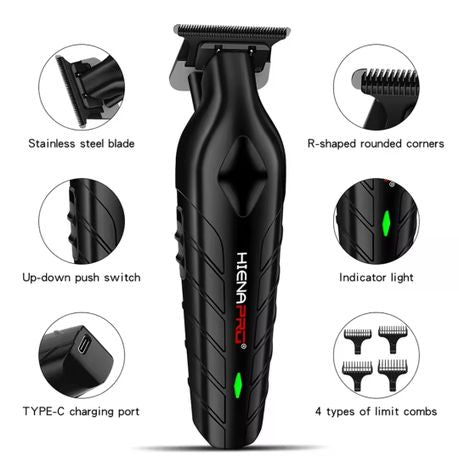 HIENA T9 Professional Hair Trimmer - Zero Gapped, Cordless & Rechargeable