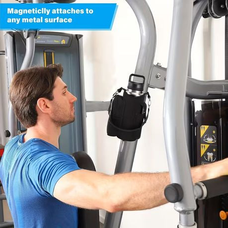 Portable Magnetic Gym Fitness Bag - For Water Bottle, Phone, Keys