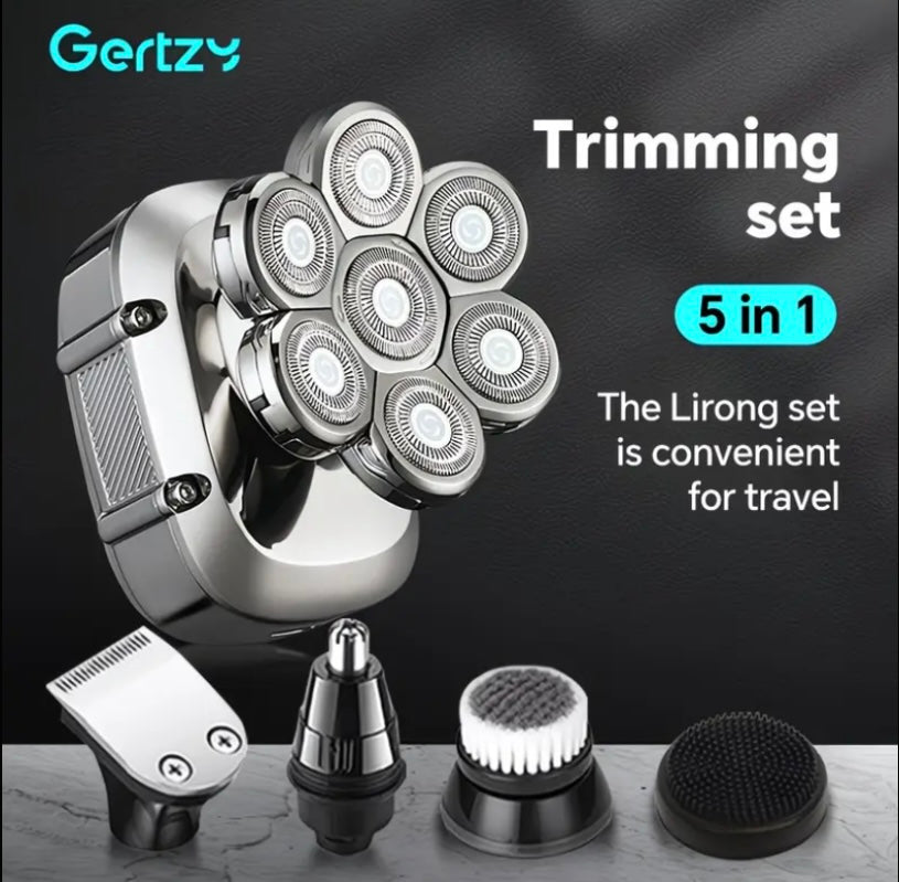 5-in-1 Rechargeable Electric Head Shaver Grooming Kit