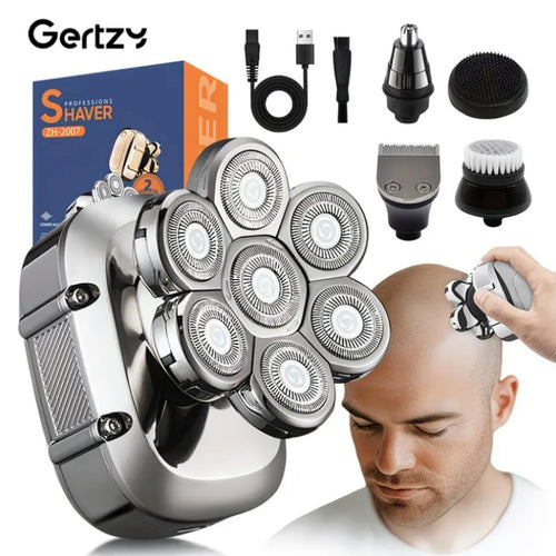 5-in-1 Rechargeable Electric Head Shaver Grooming Kit