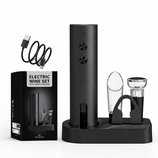Cliton Rechargeable Eletric Wine Opener Set With Accessories