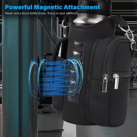 Portable Magnetic Gym Fitness Bag - For Water Bottle, Phone, Keys