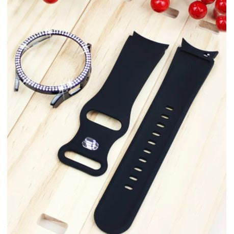 Double Row Diamond Case & Strap Compatible with Samsung Galaxy watch 7 44mm