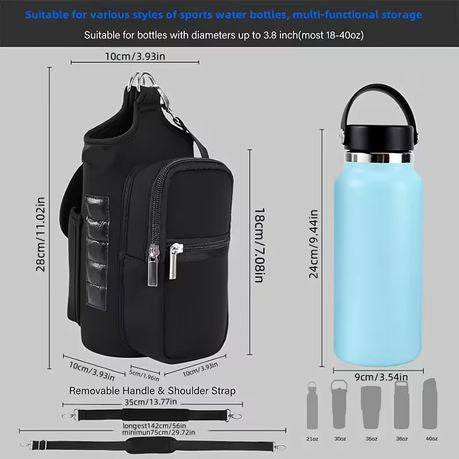 Portable Magnetic Gym Fitness Bag - For Water Bottle, Phone, Keys