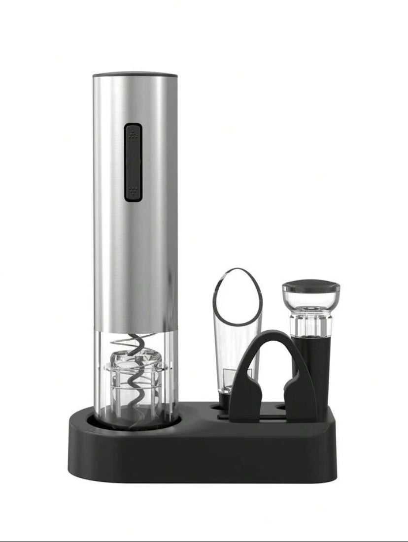 Rechargeable Electric Wine Opener Set with Accessories & Stand