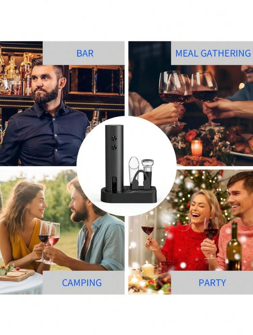 Cliton Rechargeable Eletric Wine Opener Set With Accessories