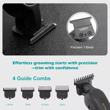 VGR V995 Professional Hair Trimmer - Cordless Rechargeable Grooming Clipper