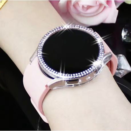 Double Row Diamond Case & Strap Compatible with Samsung Galaxy watch 7 44mm