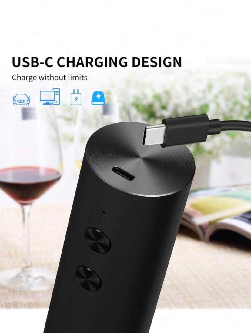 Cliton Rechargeable Eletric Wine Opener Set With Accessories