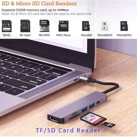 Universal Connect USB Hub: 6-in-1 Type C to Multiport Adapter