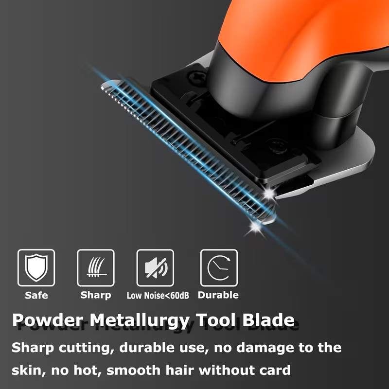 Kemei 2293 Professional Hair Trimmer - Zero Gapped, Cordless & Rechargeable (Black)