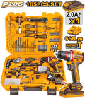 INGCO 165-Piece Tool Set with 66Nm Impact Drill Kit (HKTHP11651)