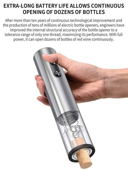 Electric Wine Opener – Automatic Corkscrew Bottle Opener (Battery Operated)