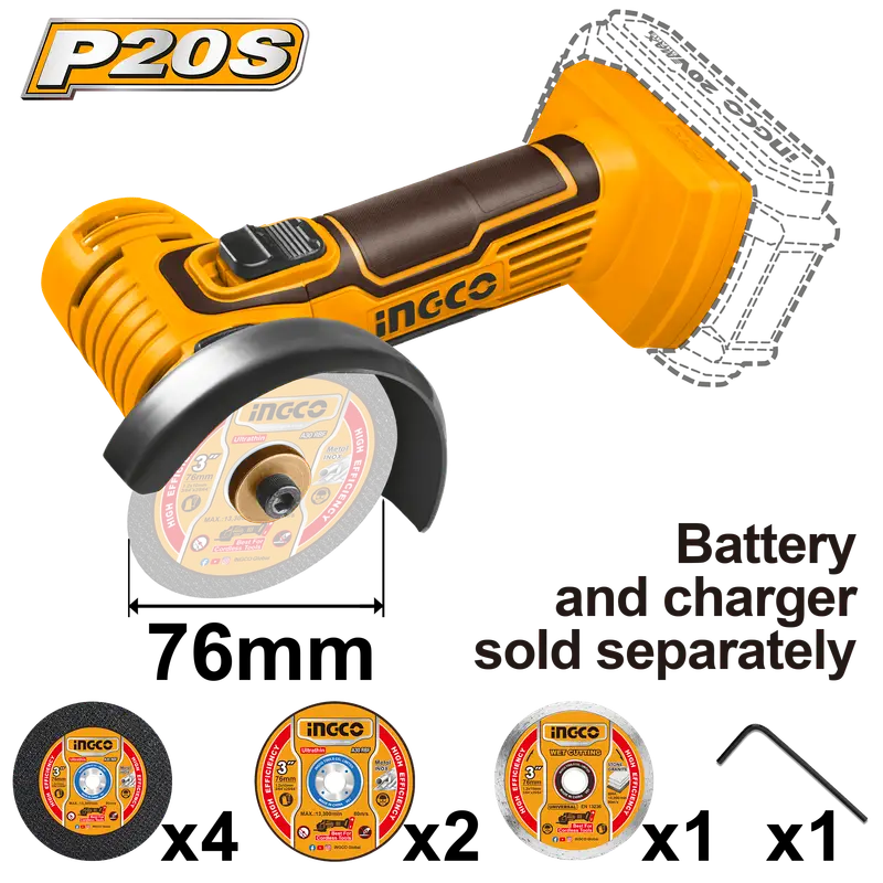 INGCO 20V Cordless Mini Cut-Off Tool 76mm – CAGLI7601
