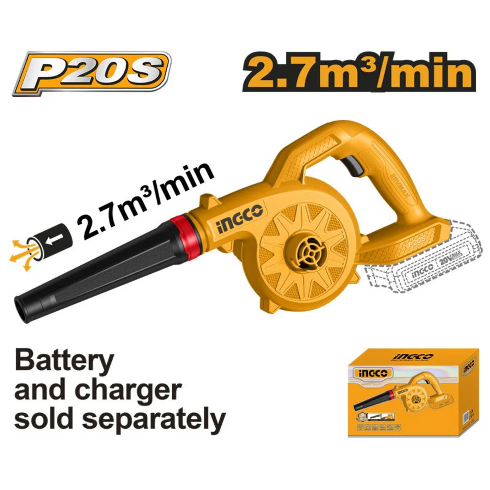 INGCO Cordless Blower 20V CABLI2078 – Compact & Powerful Air Tool