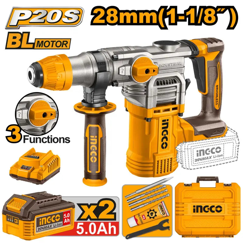 Cordless Rotary Hammer Kit 28mm 4.5J CRHLI202885