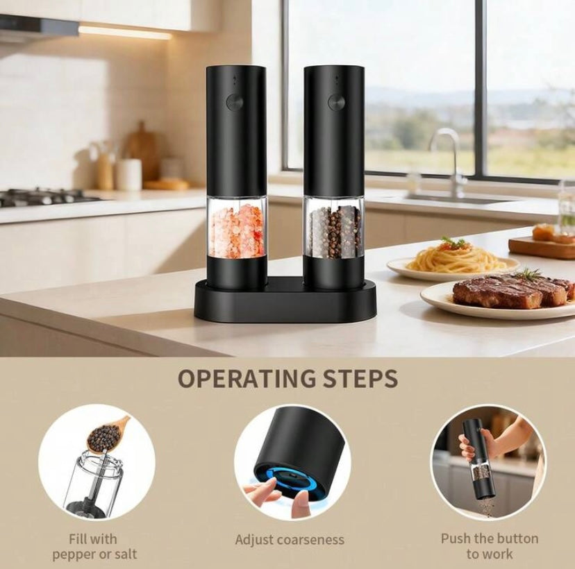 Cliton 300mAh Rechargeable Electric Pepper Grinders