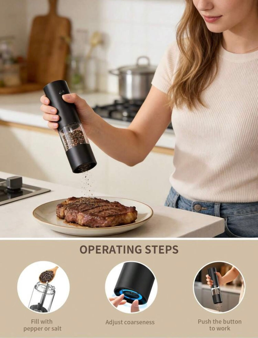 Cliton 300mAh Rechargeable Electric Pepper Grinders