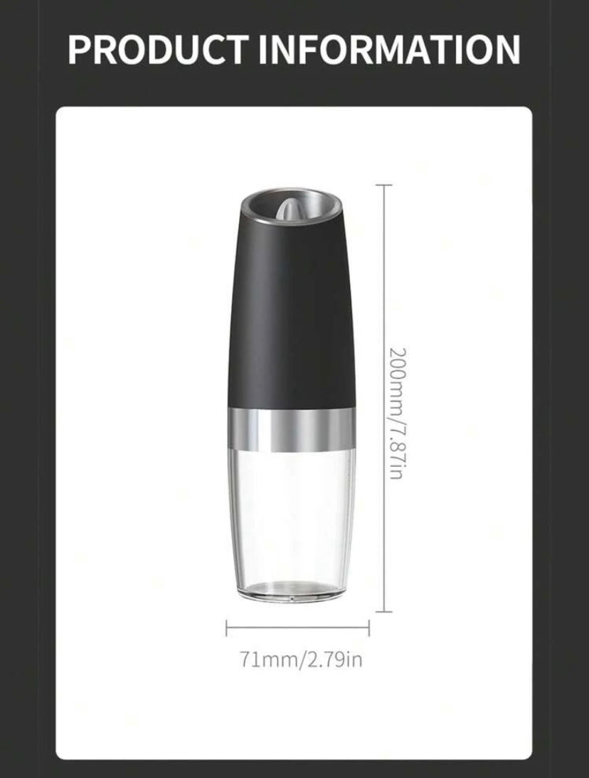 Cliton Silver-Transparent Stainless Steel Salt and Pepper Grinder Set