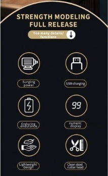 Kemei 2628 Professional Hair Clipper- with LCD, Cordless & Rechargeable