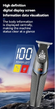Kemei 1772 Professional Hair Trimmer - Zero Gapped, Cordless & Rechargeable