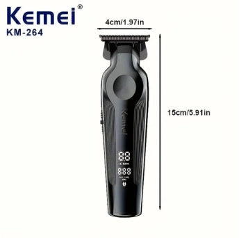 Kemei KM-264 Professional Hair Trimmer - Cordless Rechargeable