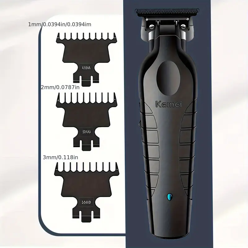 Kemei 2299 Professional Hair Trimmer - Zero Gapped, Cordless & Rechargeable